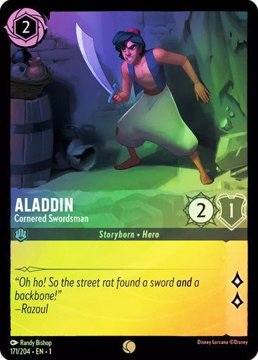 Aladdin - Cornered Swordsman ( Cold Foil ) - Con T de Tlacuache - Ravensburger