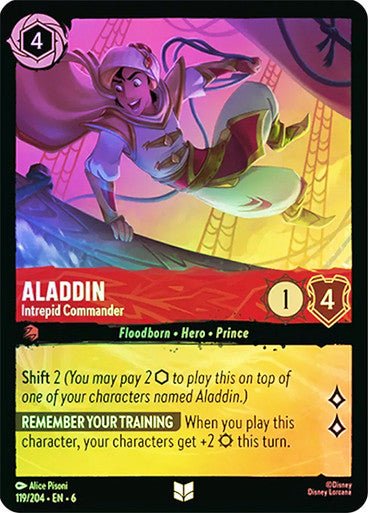 Aladdin - Intrepid Commander ( Cold Foil ) - Con T de Tlacuache - Ravensburger