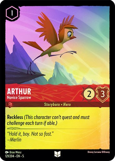 Arthur - Novice Sparrow (Cold Foil ) - Con T de Tlacuache - Ravensburger