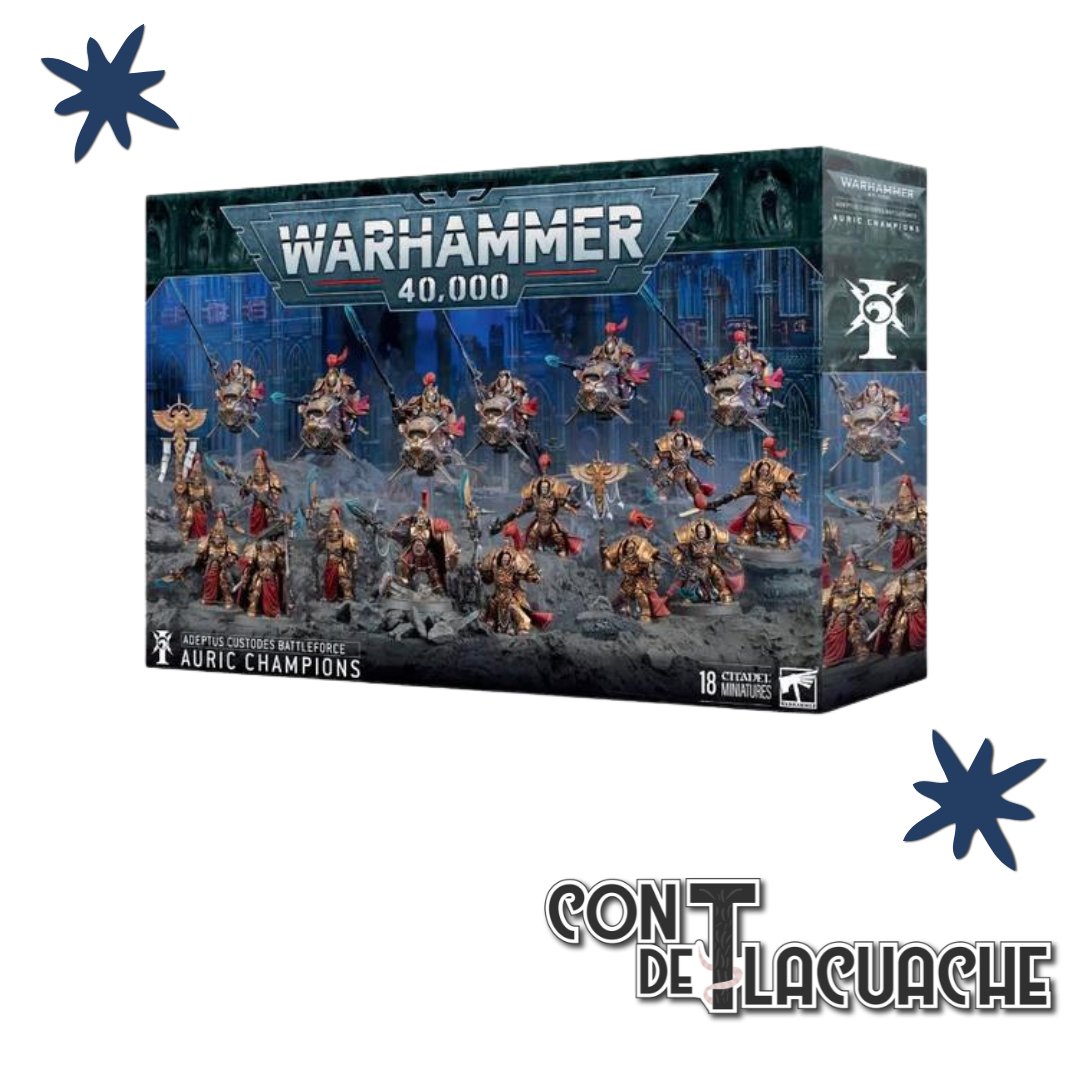 Battle Force Adeptus Custodes AURIC CHAMPIONS | Games Worshop - Con T de Tlacuache - Games Workshop