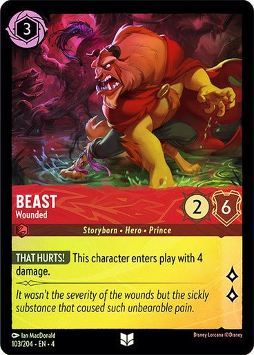 Beast - Wounded ( Cold Foil ) | Ravesburger - Con T de Tlacuache - Ravensburger
