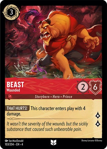 Beast - Wounded ( Non - foil ) | Ravesburger - Con T de Tlacuache - Ravensburger