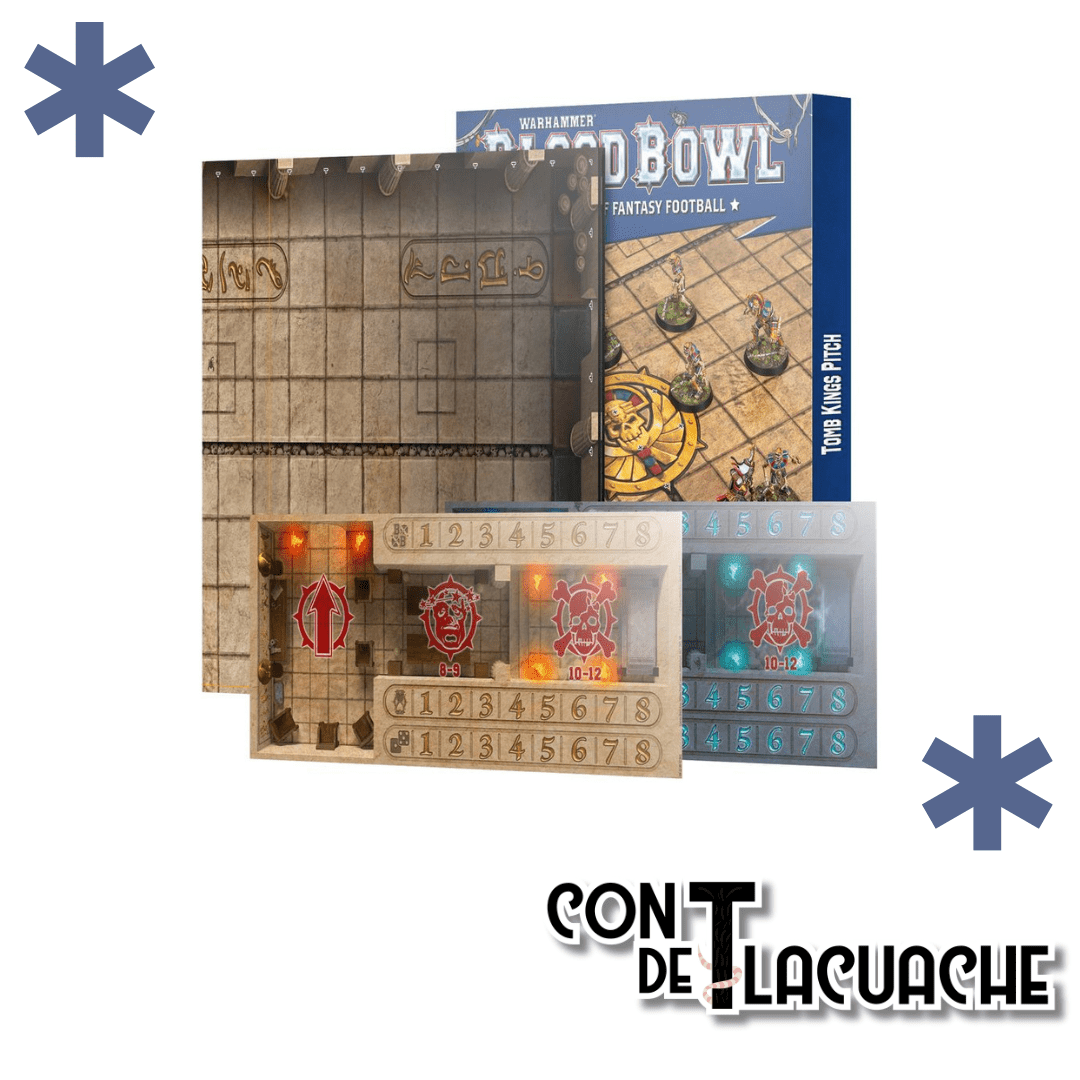 Blood Bowl Tomb Kings Team Pitch & Dugouts | Games Workshop - Con T de Tlacuache - Games Workshop
