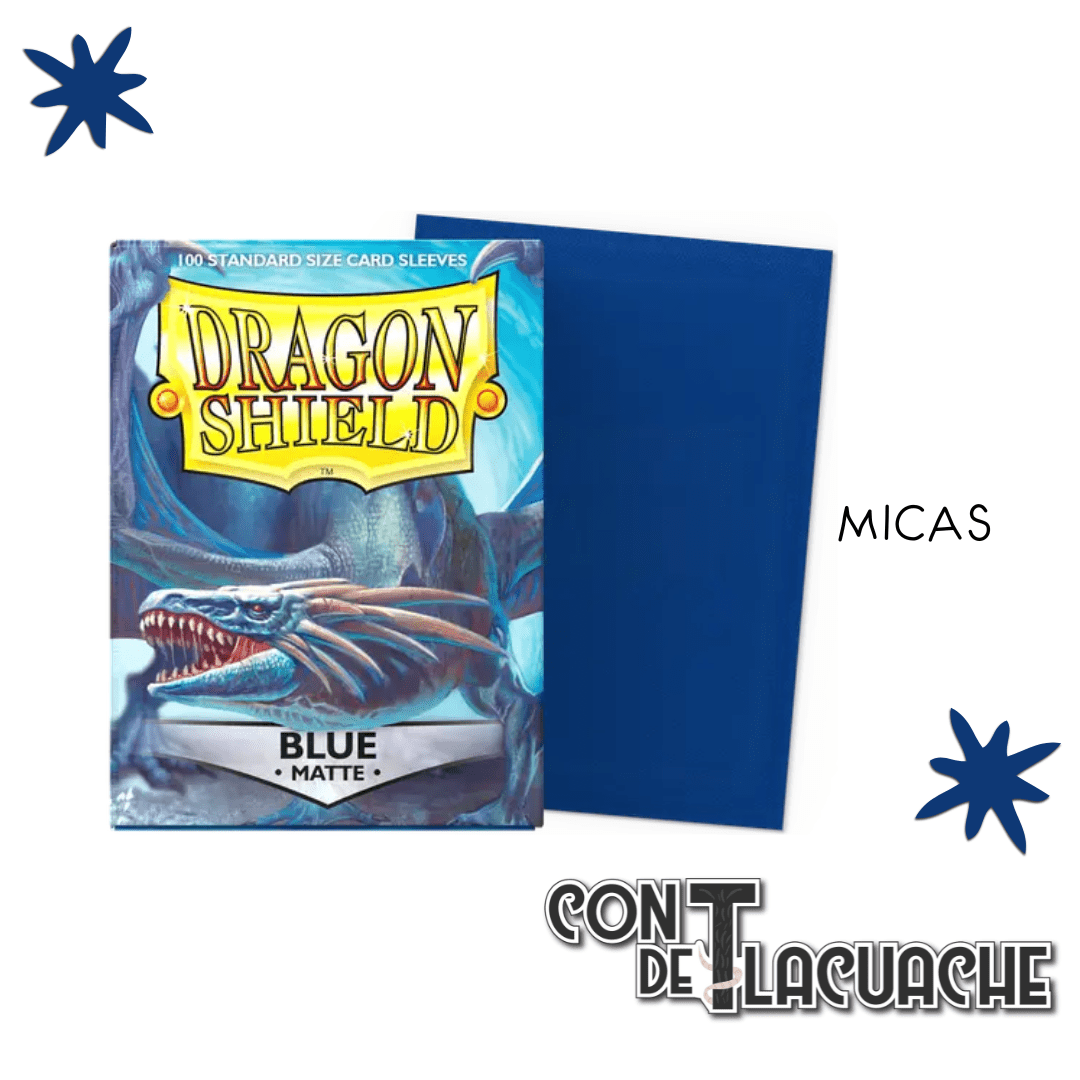 Blue Matte Standard 100pz | Dragon Shield - Con T de Tlacuache - Dragonshield