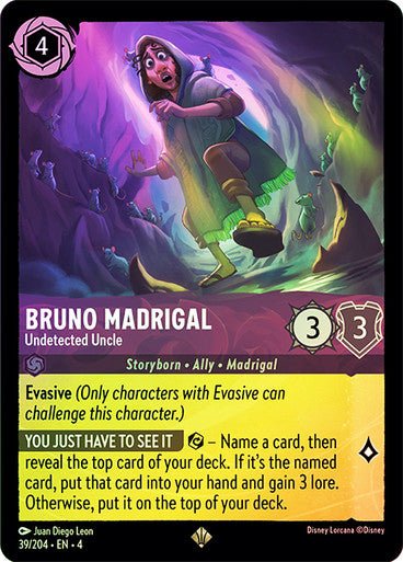 Bruno Madrigal - Undetected Uncle ( Cold Foil ) | Ravesburger - Con T de Tlacuache - Ravensburger