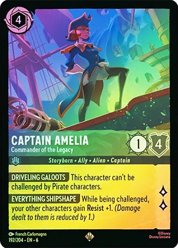 Captain Amelia - Commander of the Legacy ( Cold Foil ) - Con T de Tlacuache - Ravensburger