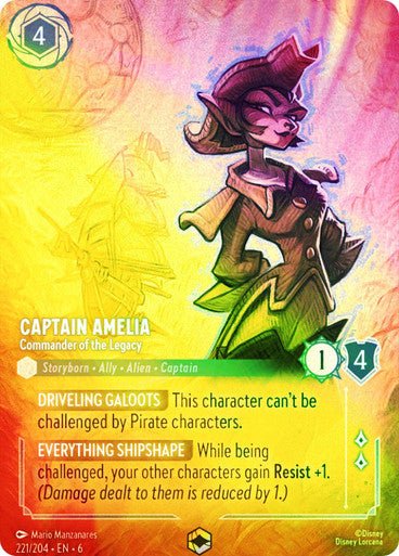 Captain Amelia - Commander of the Legacy ( Inkwash Foil ) - Con T de Tlacuache - Ravensburger