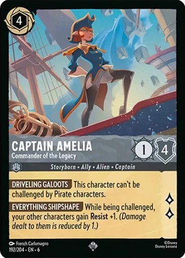 Captain Amelia - Commander of the Legacy ( Non - foil ) - Con T de Tlacuache - Ravensburger