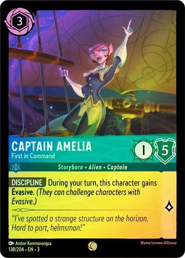 Captain Amelia - First in Command (Cold Foil) - Con T de Tlacuache - Ravensburger