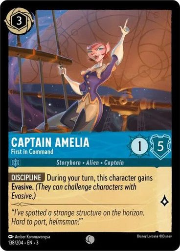 Captain Amelia - First in Command (Non - foil) - Con T de Tlacuache - Ravensburger