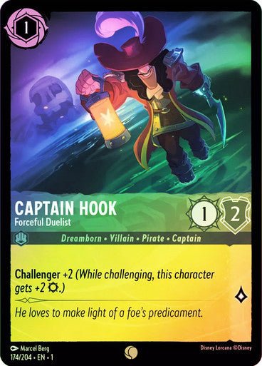 Captain Hook - Forceful Duelist ( Cold Foil ) - Con T de Tlacuache - Ravensburger