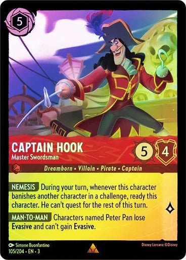 Captain Hook - Master Swordsman (Cold Foil) - Con T de Tlacuache - Ravensburger