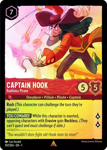 Captain Hook - Ruthless Pirate ( Cold Foil ) - Con T de Tlacuache - Ravensburger