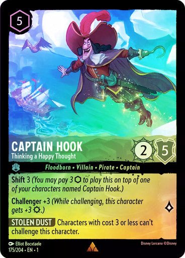 Captain Hook - Thinking a Happy Thought ( Cold Foil ) - Con T de Tlacuache - Ravensburger