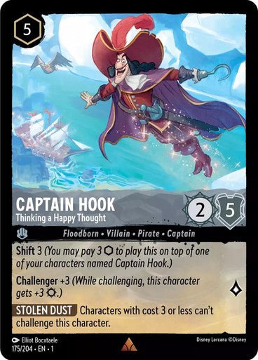 Captain Hook - Thinking a Happy Thought ( Non - foil ) - Con T de Tlacuache - Ravensburger