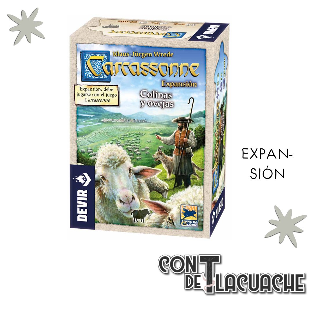 Carcassone Colinas y Ovejas (Expansion) | Devir - Con T de Tlacuache - Devir