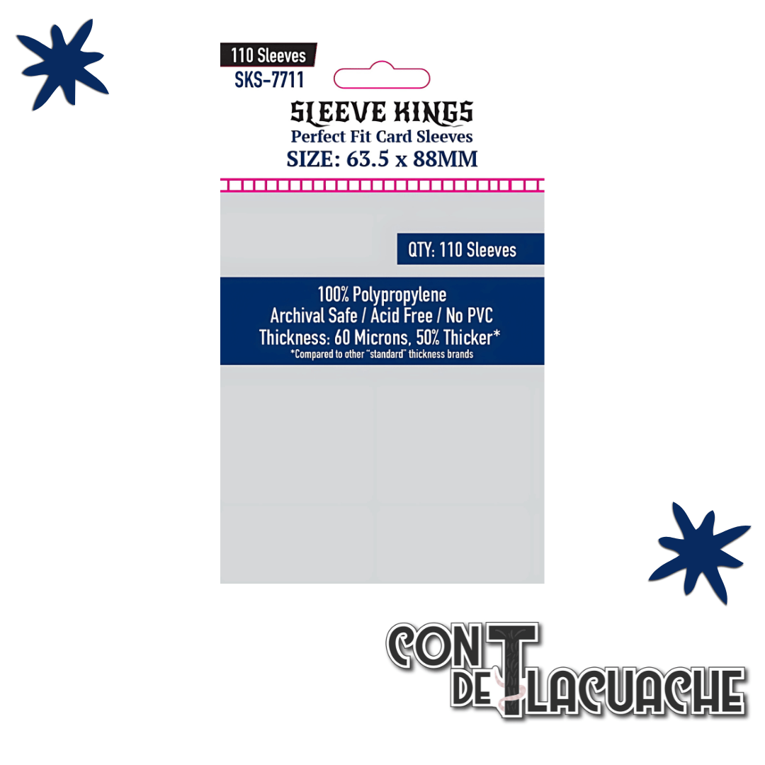 Card Game Card Sleeves Perfect Fit (63.5x88mm) 110 Pack | Sleeve Kings - Con T de Tlacuache - Sleeve Kings