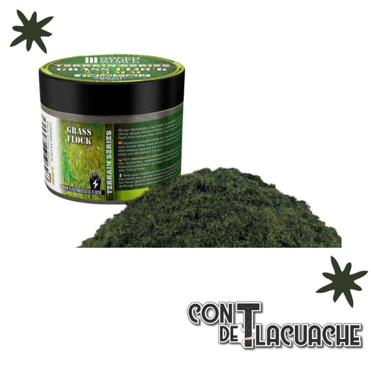 Cesped Electrostatico / Grass Flock - DARK GREEN MARSH 2 - 3mm (200ml) | Green Stuff World - Con T de Tlacuache - Green Stuff World