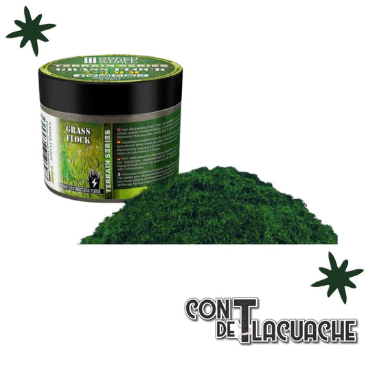 Cesped Electrostatico / Grass Flock - DEEP GREEN MEADOW 2 - 3mm (200ml) | Green Stuff World - Con T de Tlacuache - Green Stuff World