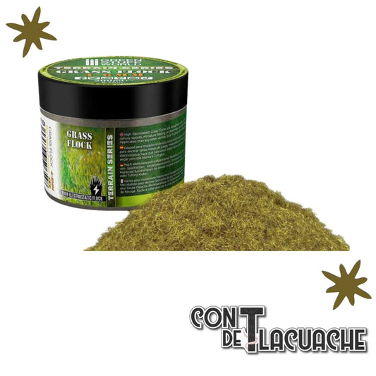 Cesped Electrostatico / Grass Flock - DRY YELLOW PASTURE 4 - 6mm (200ml) | Green Stuff World - Con T de Tlacuache - Green Stuff World