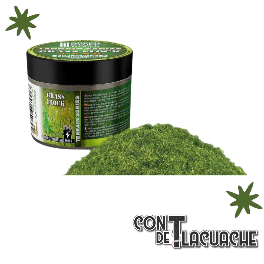 Cesped Electrostatico / Grass Flock - SPRING GRASS 4 - 6mm (200ml) | Green Stuff World - Con T de Tlacuache - Green Stuff World