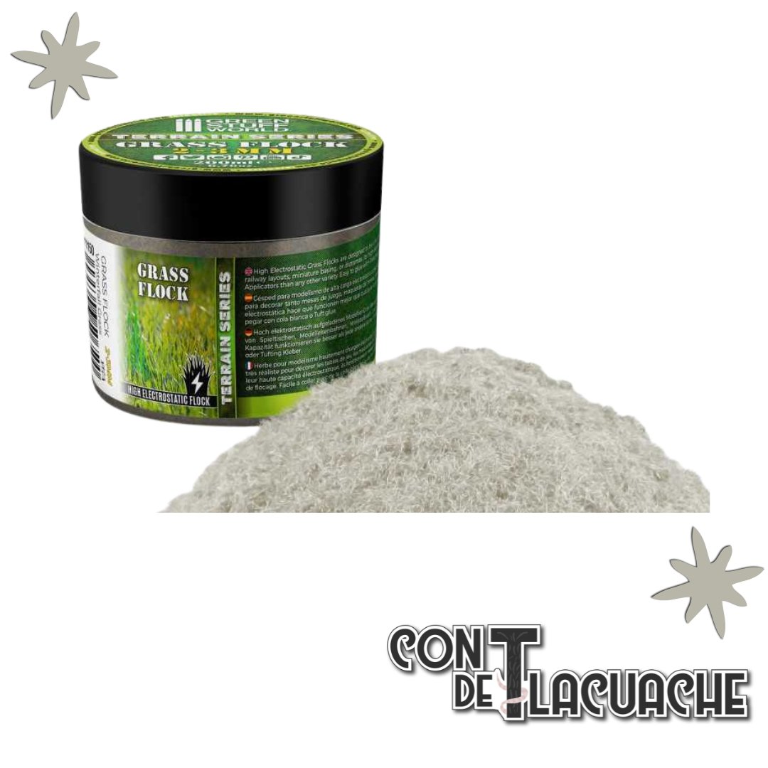 Cesped Electrostatico / Grass Flock - WINTERFALL GRASS 2 - 3mm (200ml) | Green Stuff World - Con T de Tlacuache - Green Stuff World