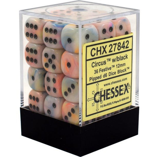 Chessex D6 (36 pzas) 12mm | Chessex - Con T de Tlacuache - Chessex