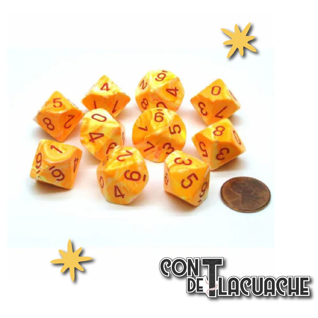 Chessex Polyhedral 7 - Die Set (Dados) | Chessex - Con T de Tlacuache - Chessex