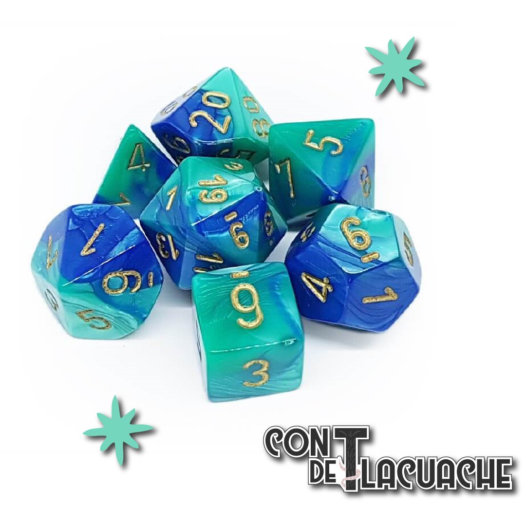 Chessex Polyhedral 7 - Die Set (Dados) | Chessex - Con T de Tlacuache - Chessex