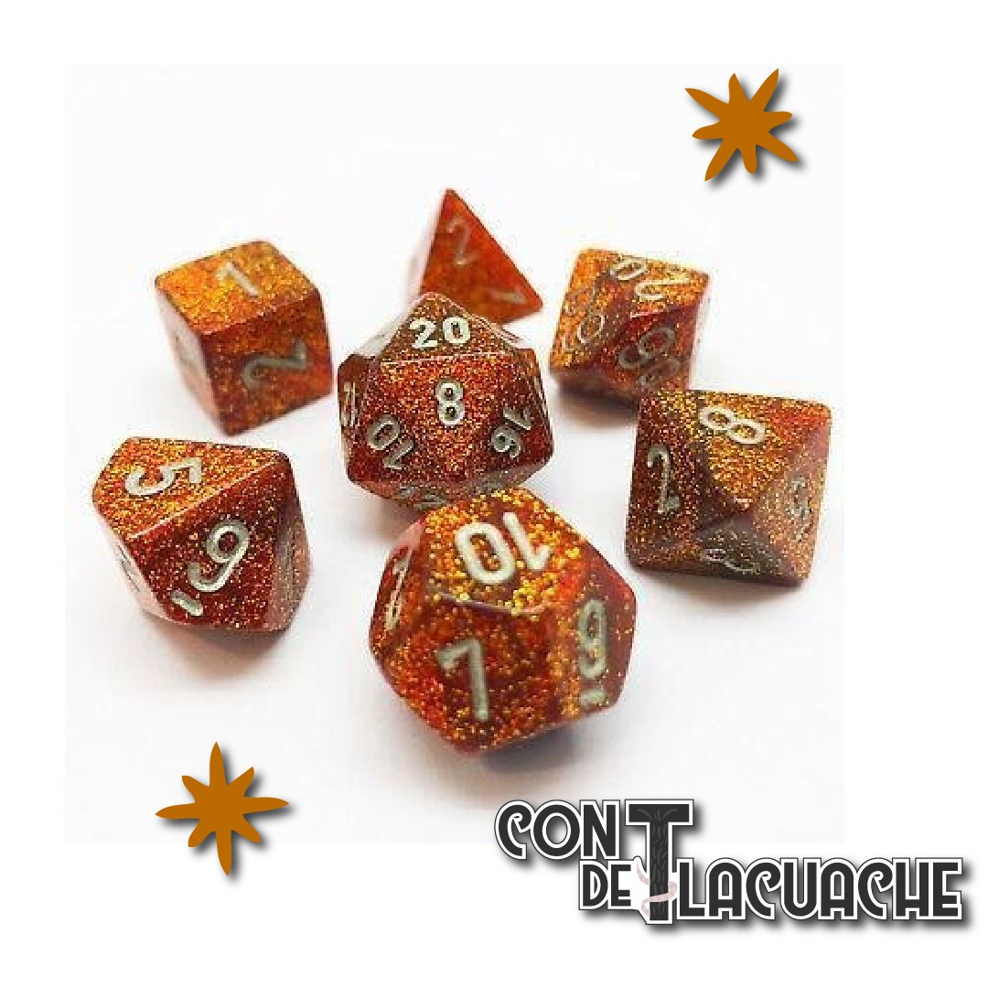 Chessex Polyhedral 7 - Die Set (Dados) | Chessex - Con T de Tlacuache - Chessex