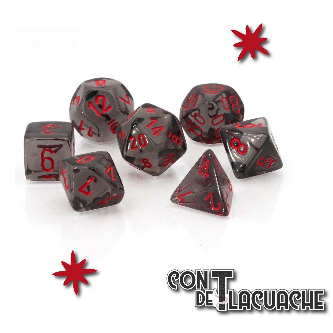 Chessex Polyhedral 7 - Die Set (Dados) | Chessex - Con T de Tlacuache - Chessex