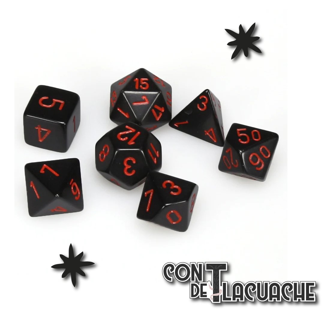 Chessex Polyhedral 7 - Die Set (Dados) | Chessex - Con T de Tlacuache - Chessex