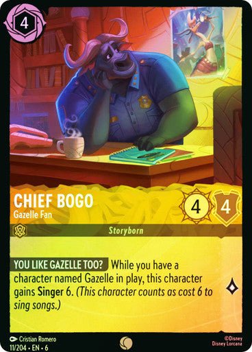 Chief Bogo - Gazelle Fan ( Cold Foil ) - Con T de Tlacuache - Ravensburger