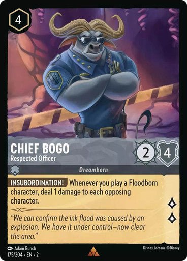 Chief Bogo - Respected Officer (Non - foil) - Con T de Tlacuache - Ravensburger