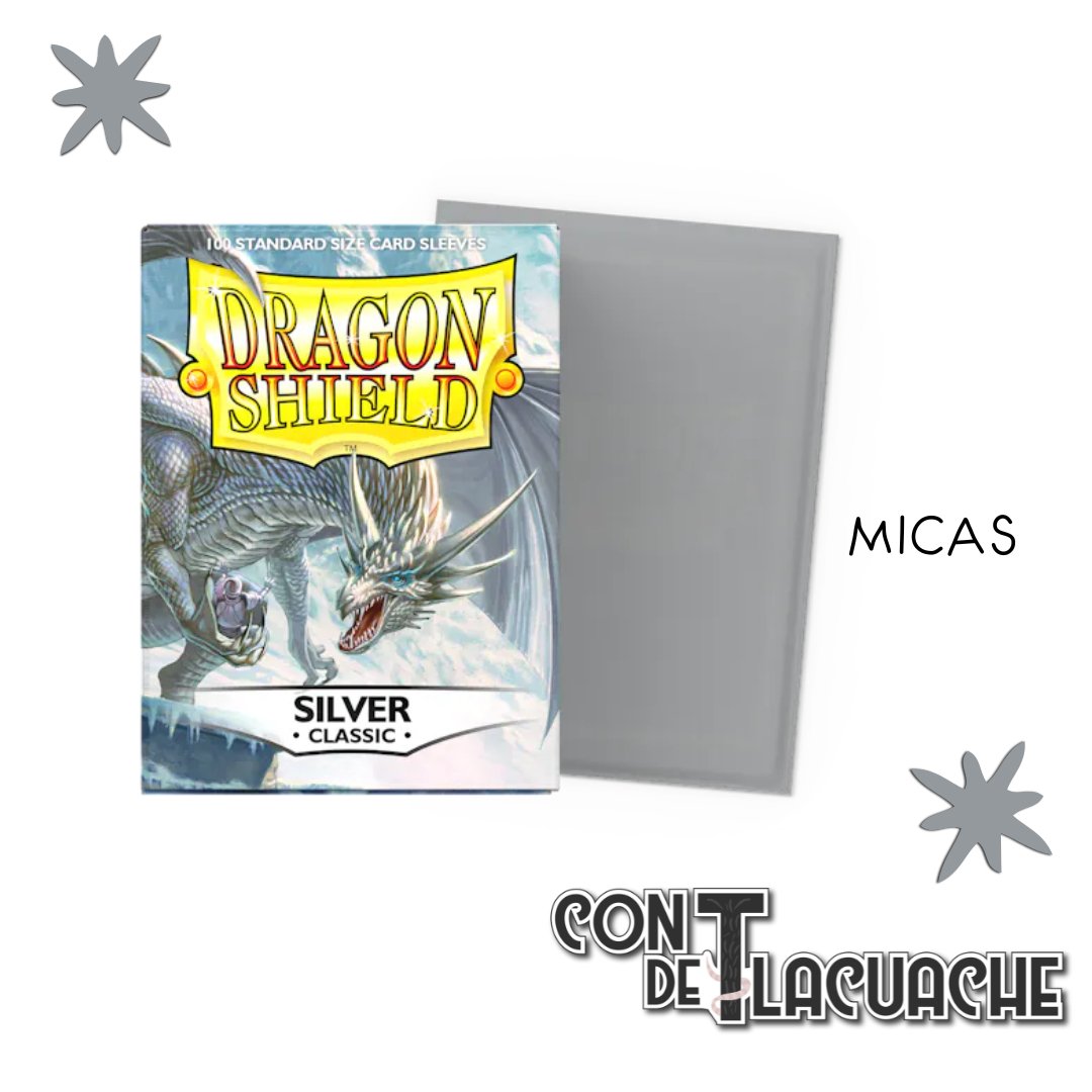 Classic Sleeves - Standard Size "Silver" 100pz | | Dragonshield - Con T de Tlacuache - Dragonshield