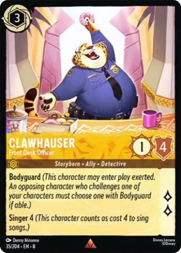 Clawhauser - Front Desk Officer (Non - foil) - Con T de Tlacuache - Ravensburger