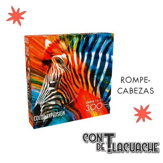 Color Explosion Zebra (300pzas) | Buffalo Games - Con T de Tlacuache - Buffalo Games