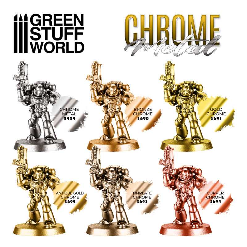 Cromadas Paint Set - Chrome Paint Set (Box X6) | Green Stuff World - Con T de Tlacuache - Green Stuff World
