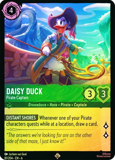 Daisy Duck - Pirate Captain ( Cold Foil ) - Con T de Tlacuache - Ravensburger