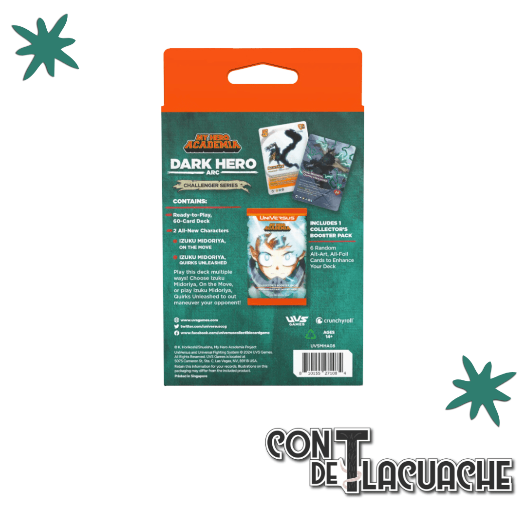 Dark Hero Arc Challenger Series Deck | UniVersus - Con T de Tlacuache - Con T de Tlacuache