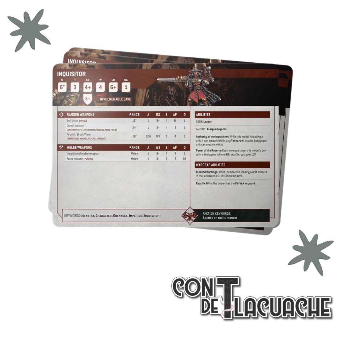 Datasheet Cards Imperial Agents (Eng) | Games Workshop - Con T de Tlacuache - Games Workshop