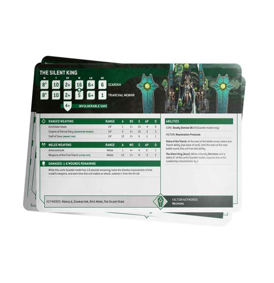 Datasheet Cards: Necrons (Eng) | Games Workshop - Con T de Tlacuache - Games Workshop