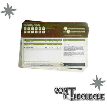 Datasheet Cards: Orks (Eng) | Games Workshop - Con T de Tlacuache - Games Workshop