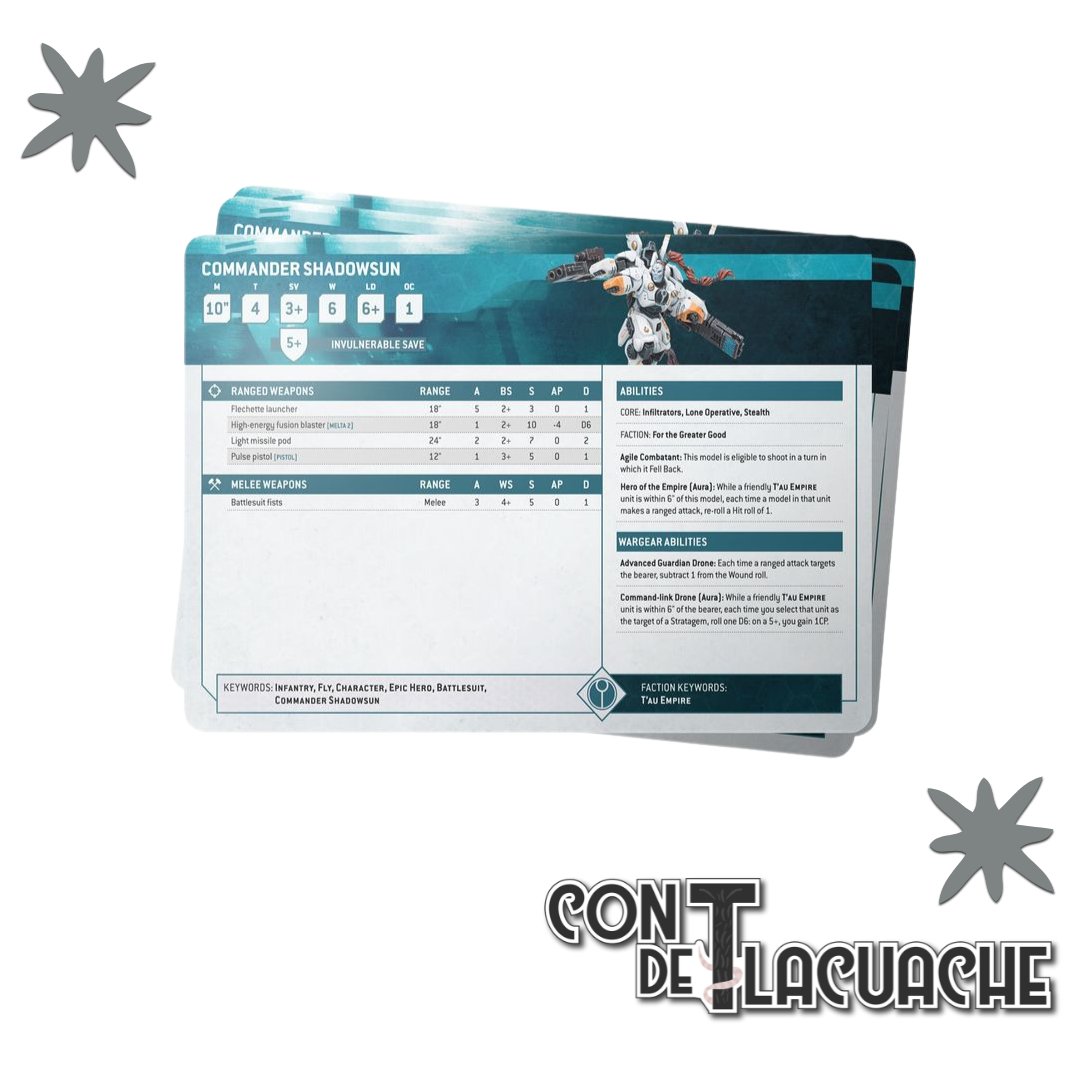 Datasheet Cards: T'Au Empire (Eng) | Games Workshop - Con T de Tlacuache - Games Workshop