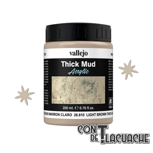 DE Mud Light Brown - Thick Mud (200ml) | Vallejo - Con T de Tlacuache - Vallejo