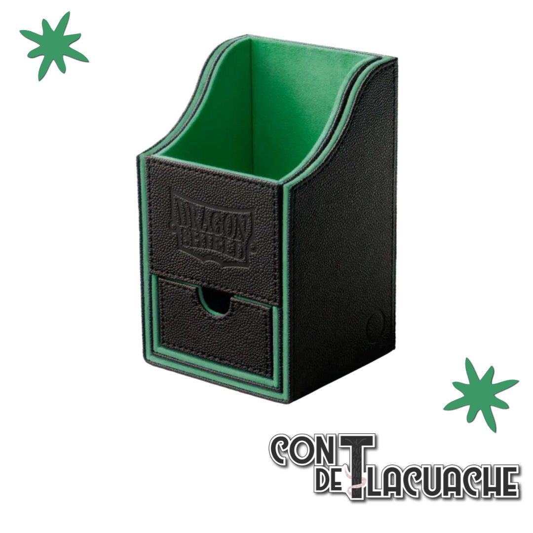 Deck Box - Nest+ 100 "Black/ Green" | Dragonshield - Con T de Tlacuache - Dragonshield