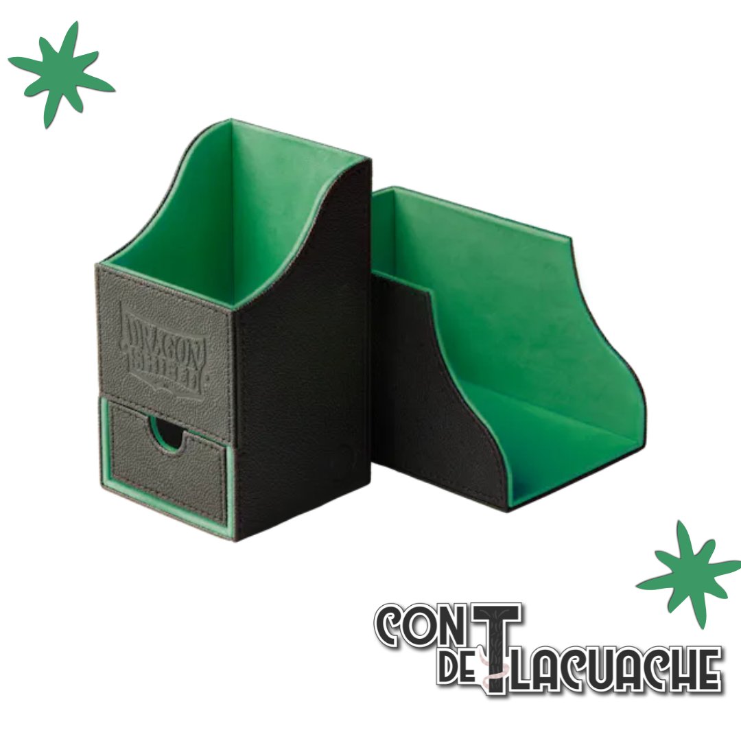 Deck Box - Nest+ 100 "Black/ Green" | Dragonshield - Con T de Tlacuache - Dragonshield