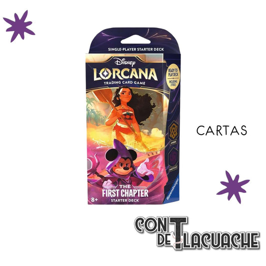 Deck Disney First Chapter (Amber & Amethyst) | Lorcana - Con T de Tlacuache - Lorcana