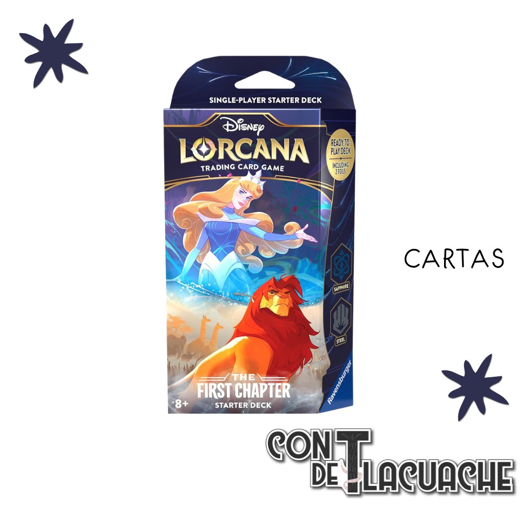 Deck Disney First Chapter (Sapphire & Steel) | Lorcana - Con T de Tlacuache - Lorcana