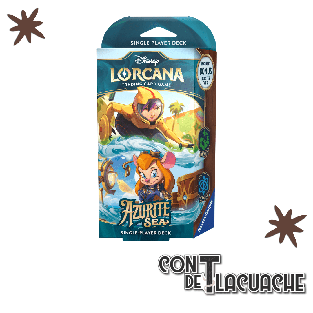 Deck Disney Lorcana Azurite Sea (Emerald & Sapphire) | Ravensburger - Con T de Tlacuache - Lorcana